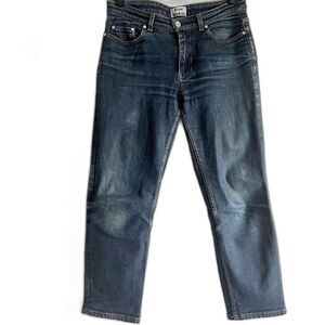 Acne Studios Straight Leg Jeans in Dark Blue Wash Size 28